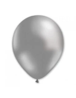 10 Ballons Argent Métallisés Nacrés En Latex