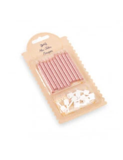 10 Bougies Paillettes Rose Gold