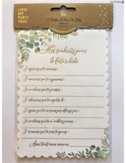 10 Cartes De Voeux Baby Shower Champêtre