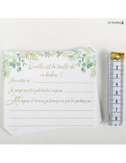 10 Cartes Jeu Pronostic Tour De Ventre Avec Mètre Ruban