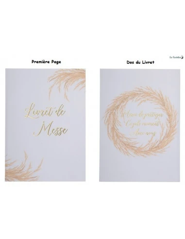 10 Livrets De Messe Fleurs Séchées 1 10 Livrets De Messe Fleurs Séchées