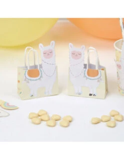 10 Mini Sacs Cadeaux Invités Lama Pastel