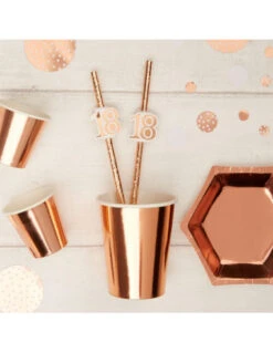 10 Pailles Chiffre 18 Rose Gold