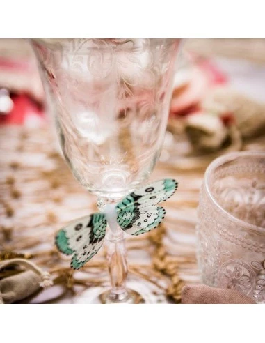 10 Papillons Décoratifs Vert Menthe 3 10 Papillons Décoratifs Vert Menthe – Image 3