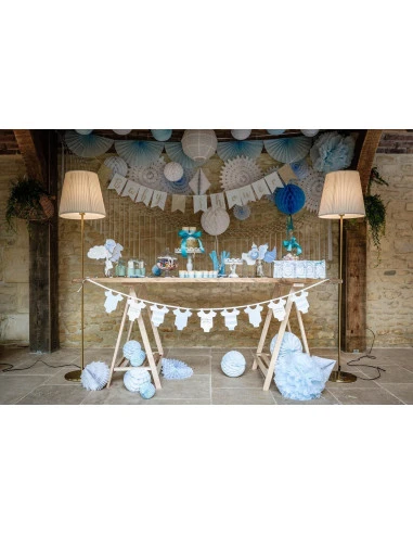 10 Pochettes Cadeaux Baby Shower Or Rayures Bleues 6 10 Pochettes Cadeaux Baby Shower Or Rayures Bleues – Image 6