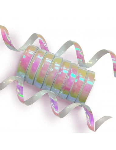 10 Serpentins Blancs Irisés 1 10 Serpentins Blancs Irisés