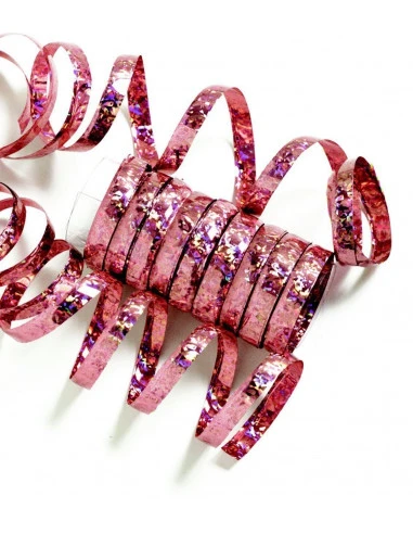 10 Serpentins Holographiques Rose Pastel 1 10 Serpentins Holographiques Rose Pastel