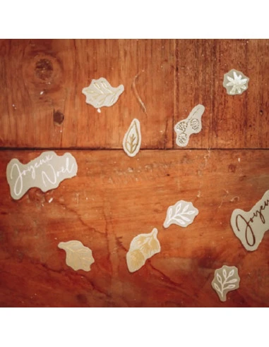 100 Confettis Joyeux Noël Vert Sauge 2 100 Confettis Joyeux Noël Vert Sauge – Image 2