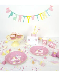 12 Assiettes Licorne A Little Lovely Company -Déco Festive Soldes 12 assiettes licorne a little lovely company 3