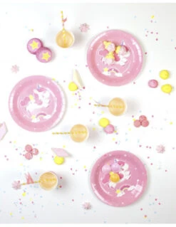 12 Assiettes Licorne A Little Lovely Company -Déco Festive Soldes 12 assiettes licorne a little lovely company 5