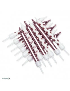 12 Bougies Anniversaire Rose Gold & Etoiles