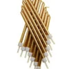 12 Longues Bougies Anniversaire Dorées 11cms