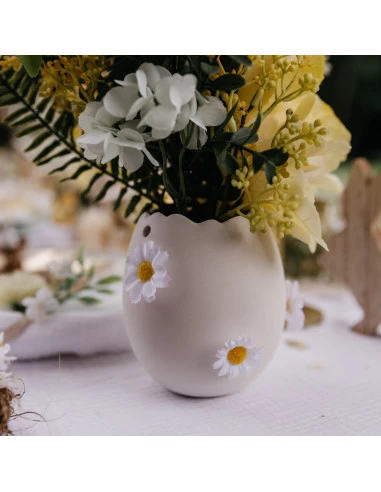 12 Marguerites Artificielles Blanches Et Jaunes 2 12 Marguerites Artificielles Blanches Et Jaunes – Image 2