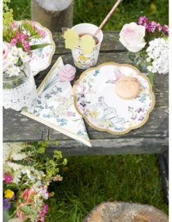 12 Petites Assiettes Thème Fée Pastel -Déco Festive Soldes 12 petites assiettes theme fee pastel 3