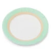 12 Petites Assiettes Vert Menthe Beige Blanche