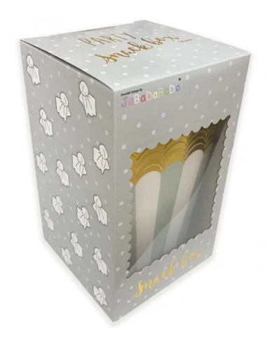 12 Pots à Popcorn Pastels Bordure Dorée 3 12 Pots à Popcorn Pastels Bordure Dorée – Image 3