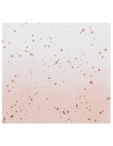 16 Serviettes Ombrées Rose Pastel Pois Rose Gold 1 16 Serviettes Ombrées Rose Pastel Pois Rose Gold