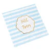16 Serviettes Rayées Bleu Blanc Petit Trésor Garçon