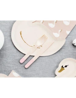 18 Couverts En Bois Touche Rose Pastel -Déco Festive Soldes 18 couverts en bois touche rose pastel 2