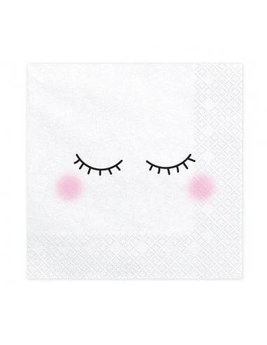 20 Grandes Serviettes En Papier Blanches Cils Noirs 1 20 Grandes Serviettes En Papier Blanches Cils Noirs