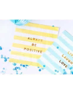 20 Grandes Serviettes Rayures Jaune Pastel Ecritures Dorées 5 20 Grandes Serviettes Rayures Jaune Pastel Ecritures Dorées -Déco Festive Soldes 20 grandes serviettes rayures jaune pastel ecritures dorees 2