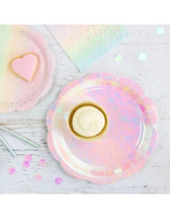 20 Petites Serviettes Arc En Ciel Pastel Pois Irisés -Déco Festive Soldes 20 petites serviettes arc en ciel pastel pois irises 3