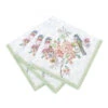 20 Petites Serviettes Fleurs Liberty Pastels Et Oiseaux