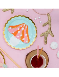 20 Petites Serviettes Champignons -Déco Festive Soldes 20 petites serviettes champignons 2