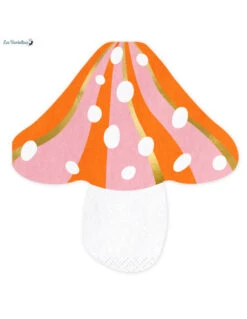 20 Petites Serviettes Champignons