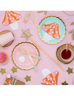 20 Petites Serviettes Champignons -Déco Festive Soldes 20 petites serviettes champignons 3