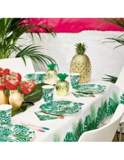 20 Petites Serviettes Feuilles De Palmier -Déco Festive Soldes 20 petites serviettes feuilles de palmier 3