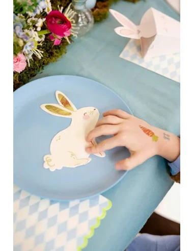 20 Petites Serviettes Lapin De Pâques Assis 2 20 Petites Serviettes Lapin De Pâques Assis – Image 2