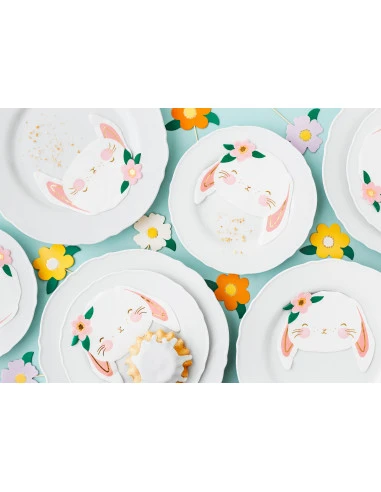 20 Petites Serviettes Lapins Et Fleurs 2 20 Petites Serviettes Lapins Et Fleurs – Image 2