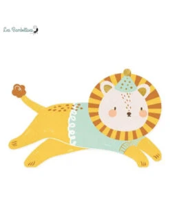 20 Petites Serviettes Lion Safari