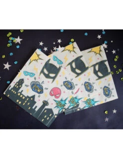 20 Petites Serviettes Super Héros