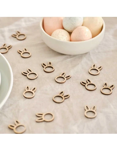 24 Confettis En Bois Lapins De Pâques 2 24 Confettis En Bois Lapins De Pâques – Image 2