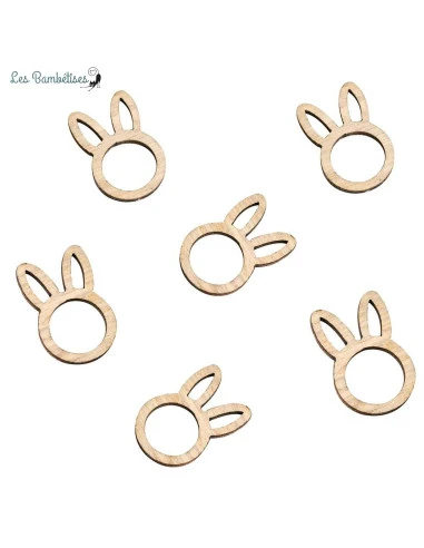 24 Confettis En Bois Lapins De Pâques 1 24 Confettis En Bois Lapins De Pâques
