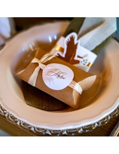 24 Etiquettes Autocollantes Merci Imprimé Fleurs Séchées 2 24 Etiquettes Autocollantes Merci Imprimé Fleurs Séchées – Image 2