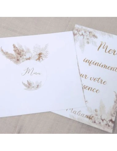 24 Etiquettes Autocollantes Merci Pampas 2 24 Etiquettes Autocollantes Merci Pampas – Image 2