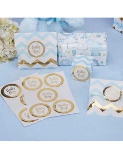 25 Stickers Dorés Ecriture Baby Boy