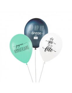 3 Ballons Anniversaire "Roi De La Fête"