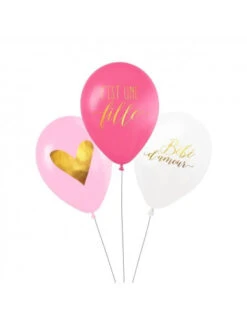 3 Ballons "C'est Une Fille", Coeur, Bébé D'Amour
