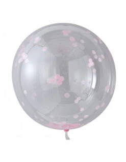 3 Ballons Géants Transparents Confettis Roses 5 3 Ballons Géants Transparents Confettis Roses -Déco Festive Soldes 3 ballons geants transparents avec confettis roses a l interieur 2