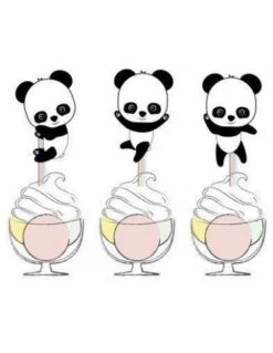 3 Cake Toppers Panda