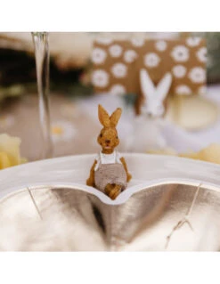3 Figurines Lapins En Résine -Déco Festive Soldes 3 figurines lapins en resine 3