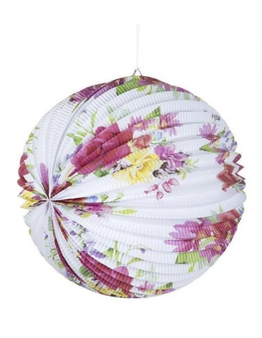 3 Lampions Accordéon Papier Fleurs Pastels 5 3 Lampions Accordéon Papier Fleurs Pastels – Image 5