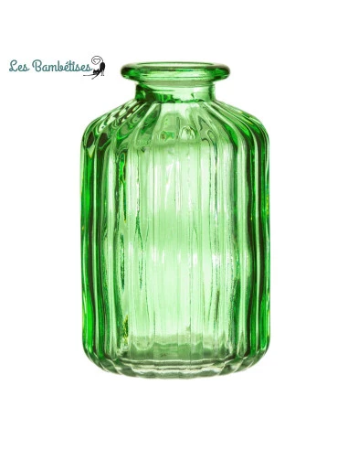 3 Petits Vases En Verre Transparent Vert 5 3 Petits Vases En Verre Transparent Vert – Image 5