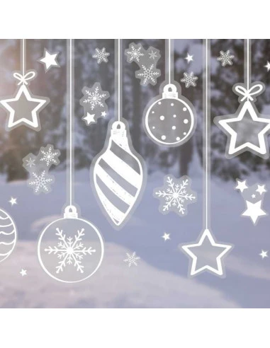 3 Planches Stickers Noël Electrostatiques 1 3 Planches Stickers Noël Electrostatiques