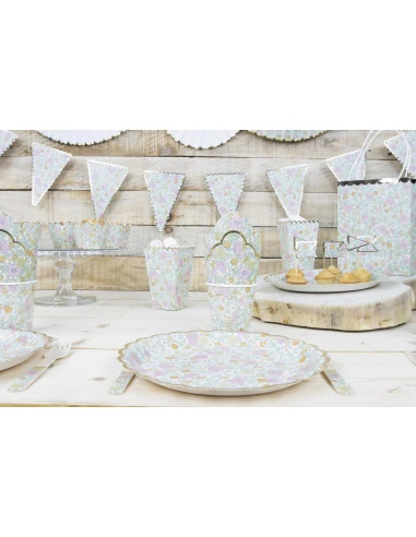 3 Rosaces En Carton Fleurs Shabby 5 3 Rosaces En Carton Fleurs Shabby – Image 5