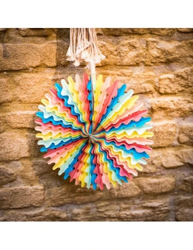 3 Rosaces En Papier Pastels Multicolores 2 3 Rosaces En Papier Pastels Multicolores – Image 2